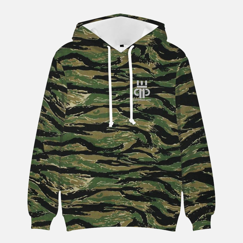 Equippage Tiger Stripe Round Collar Hoodie