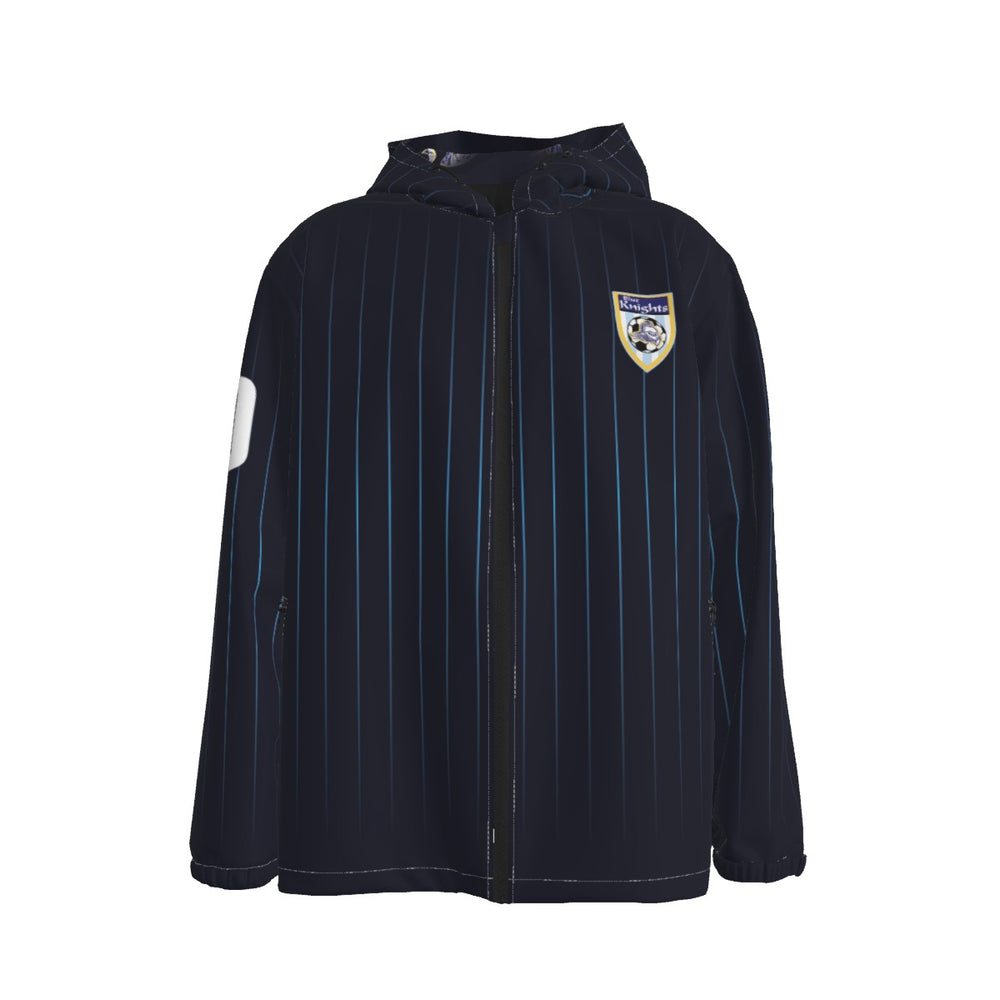 Blue Knights Soccer Club #40 Men's Hooded Zipper Windproof 40 Jacket Futbol Team Uniforms 2024