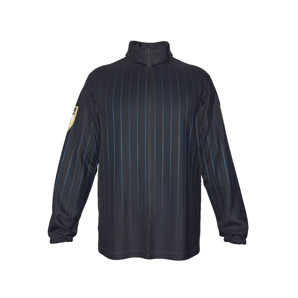 Blue Knights Soccer Club Stand-up Collar Zip-up Windproof Jacket by Equippage.com