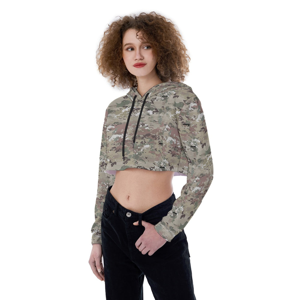 All-Over Print Women's Crop Top Hoodie