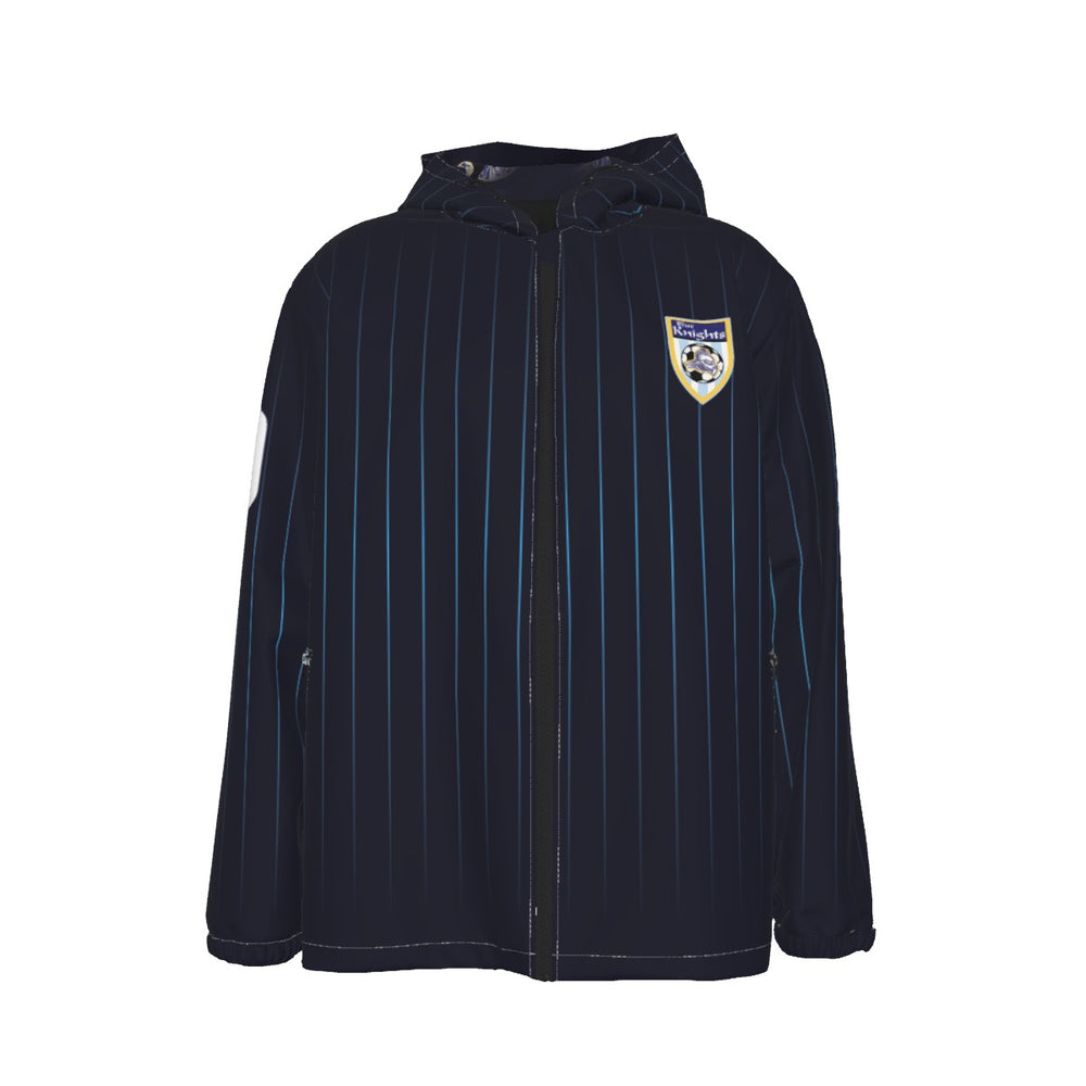 Blue Knights Soccer Club #70 Men's Hooded Zipper Windproof 70 Jacket Futbol Team Uniforms 2024
