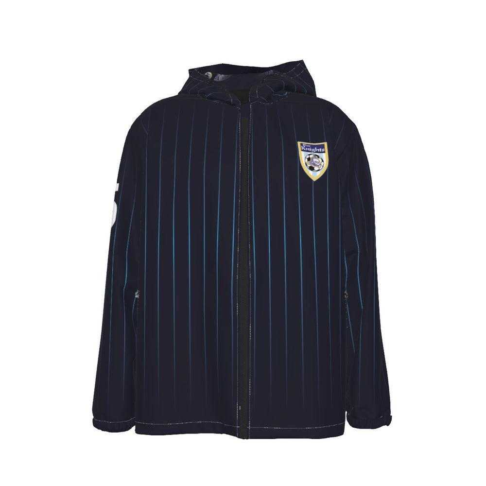 Blue Knights Soccer Club #95 Men's Hooded Zipper Windproof 95 Jacket Futbol Team Uniforms 2024