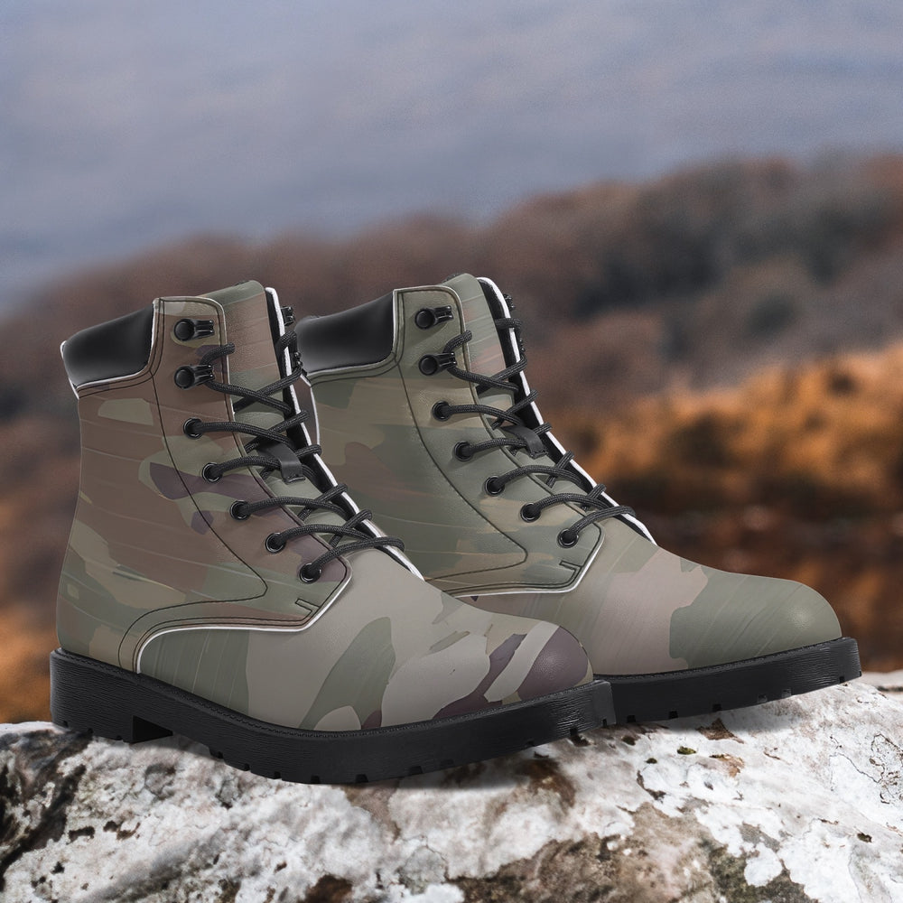 Scorpion Camouflage Casual Leather Boots
