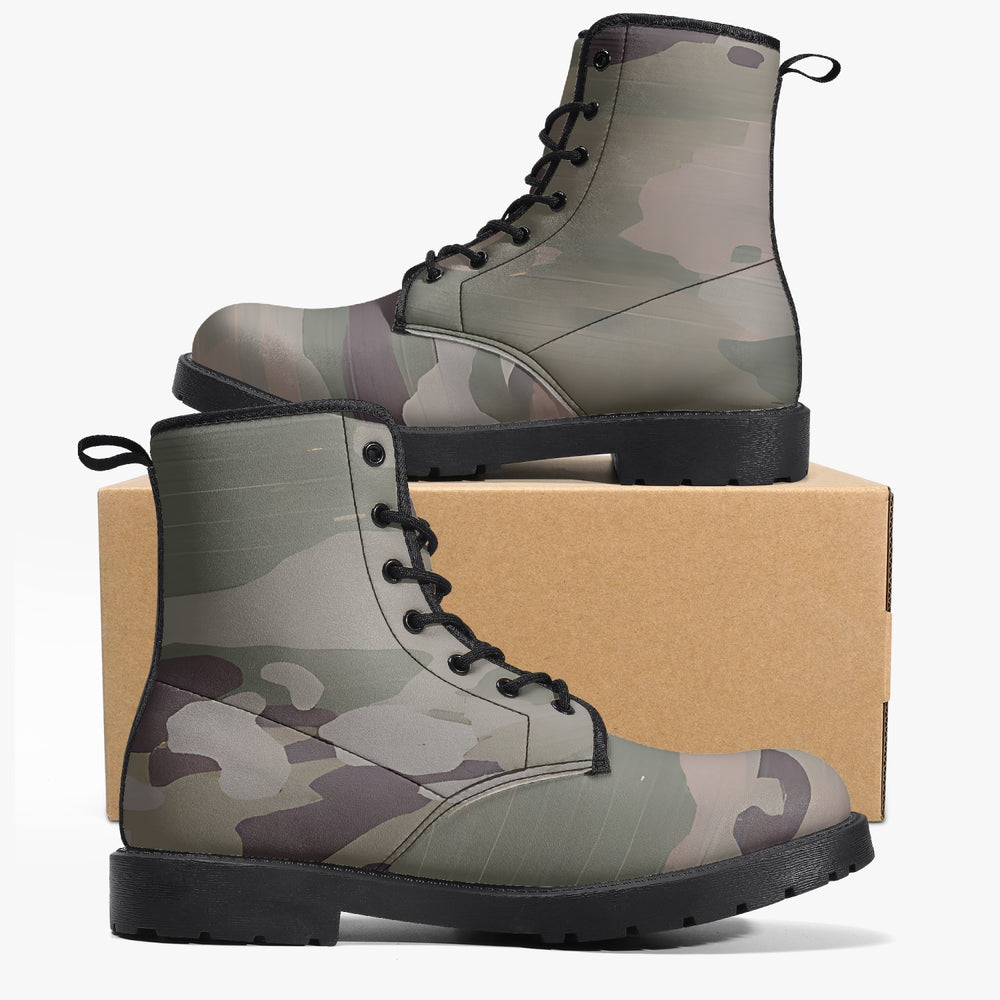 Scorpion Camouflage Trendy Leather Boots