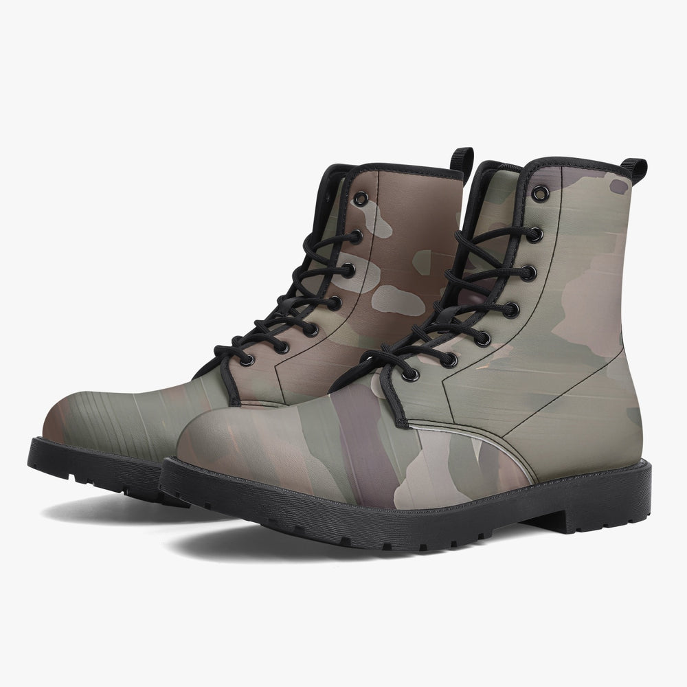 Scorpion Camouflage Trendy Leather Boots