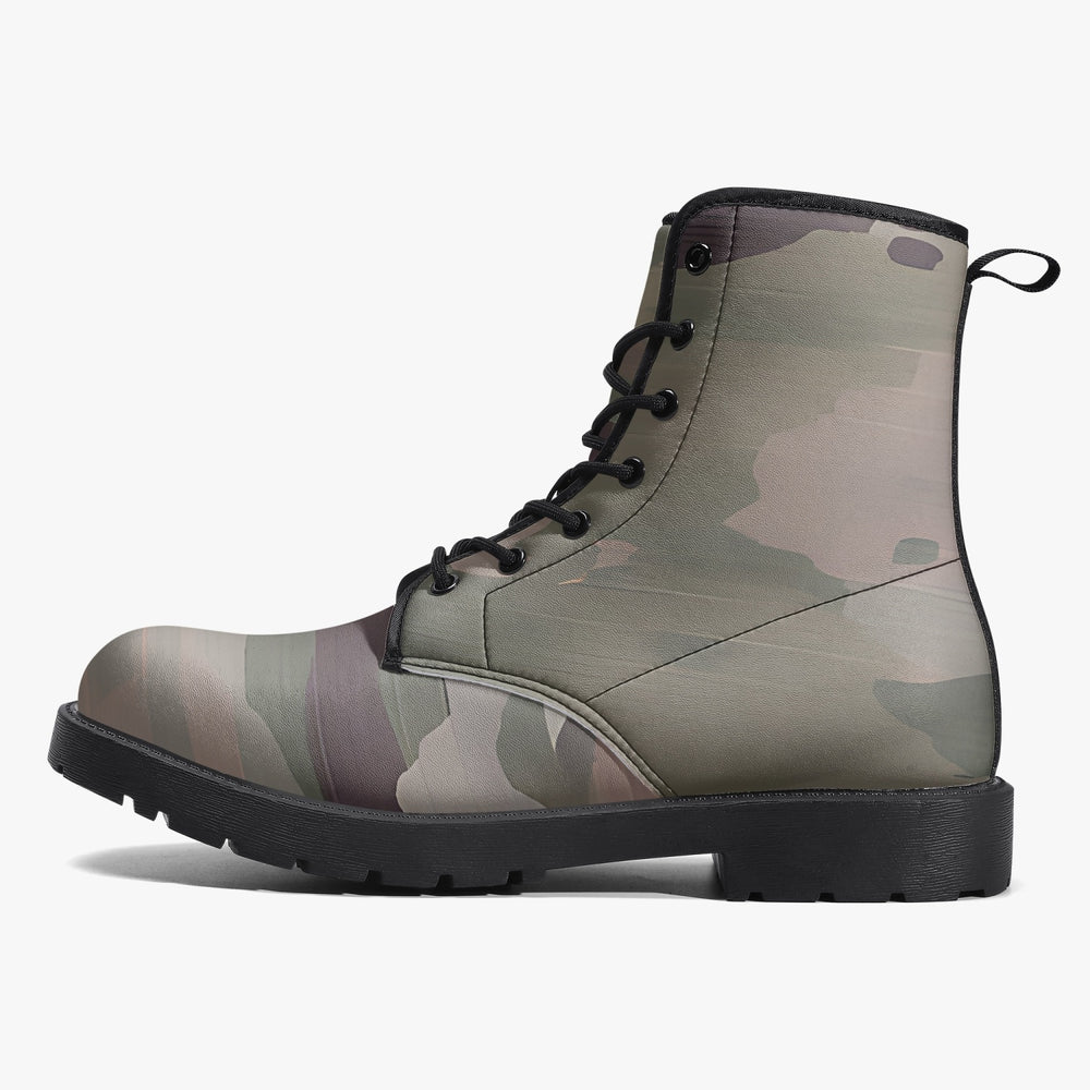 Scorpion Camouflage Trendy Leather Boots