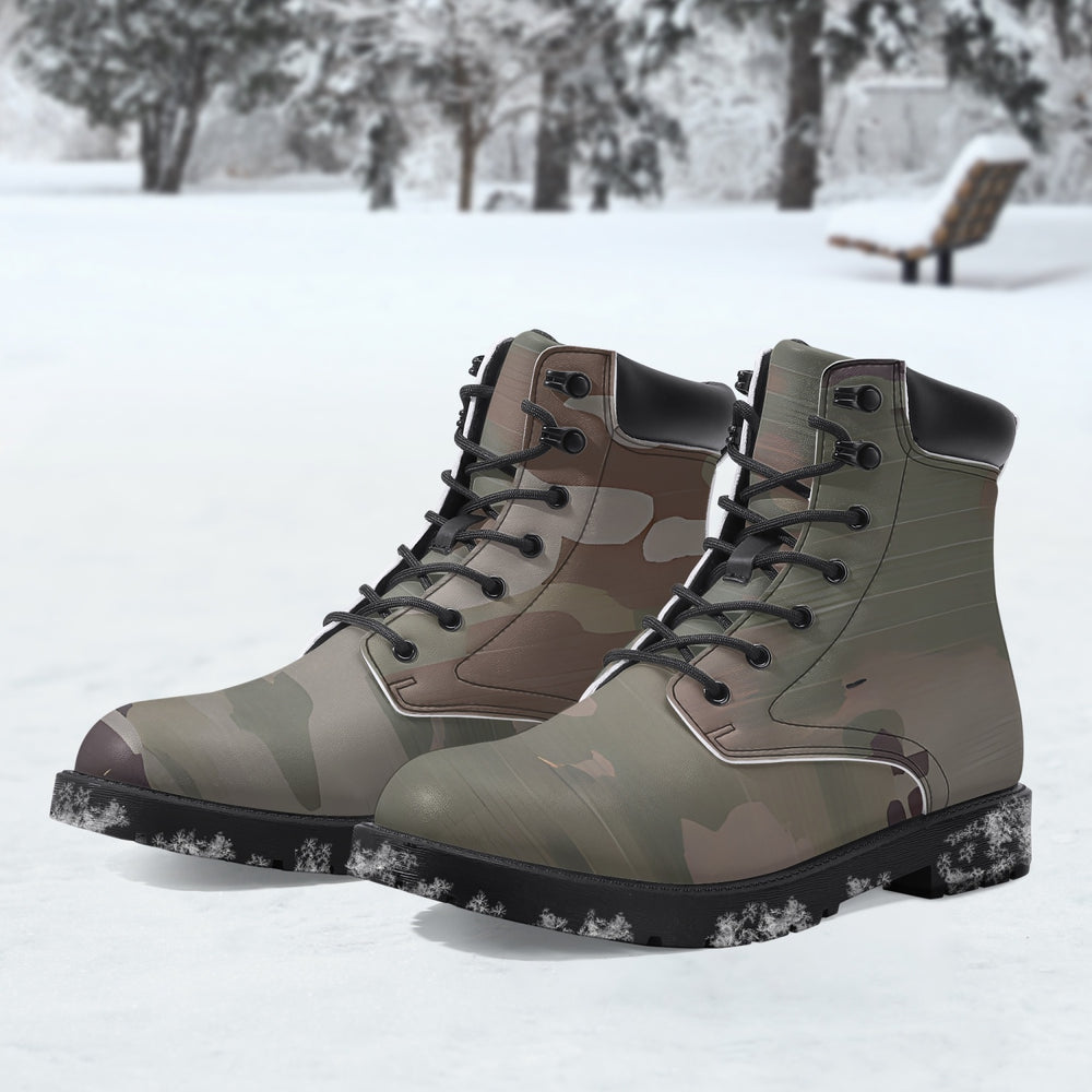 Scorpion Camouflage Casual Leather Boots