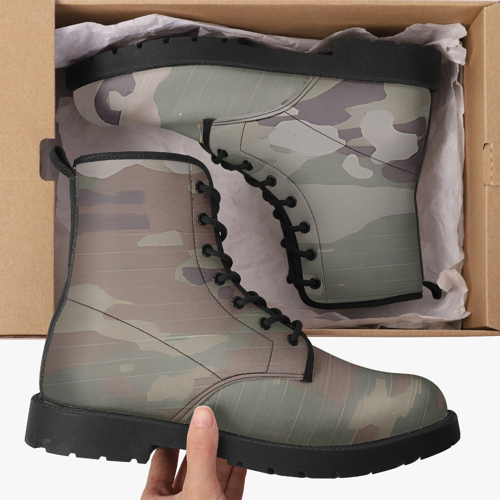 Scorpion Camouflage Trendy Leather Boots