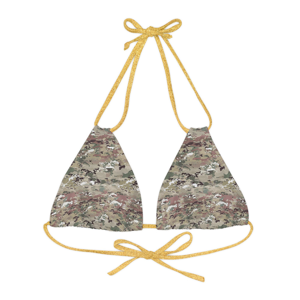 Scorpion Camouflage Strappy Triangle Bikini Top By Equippage.com