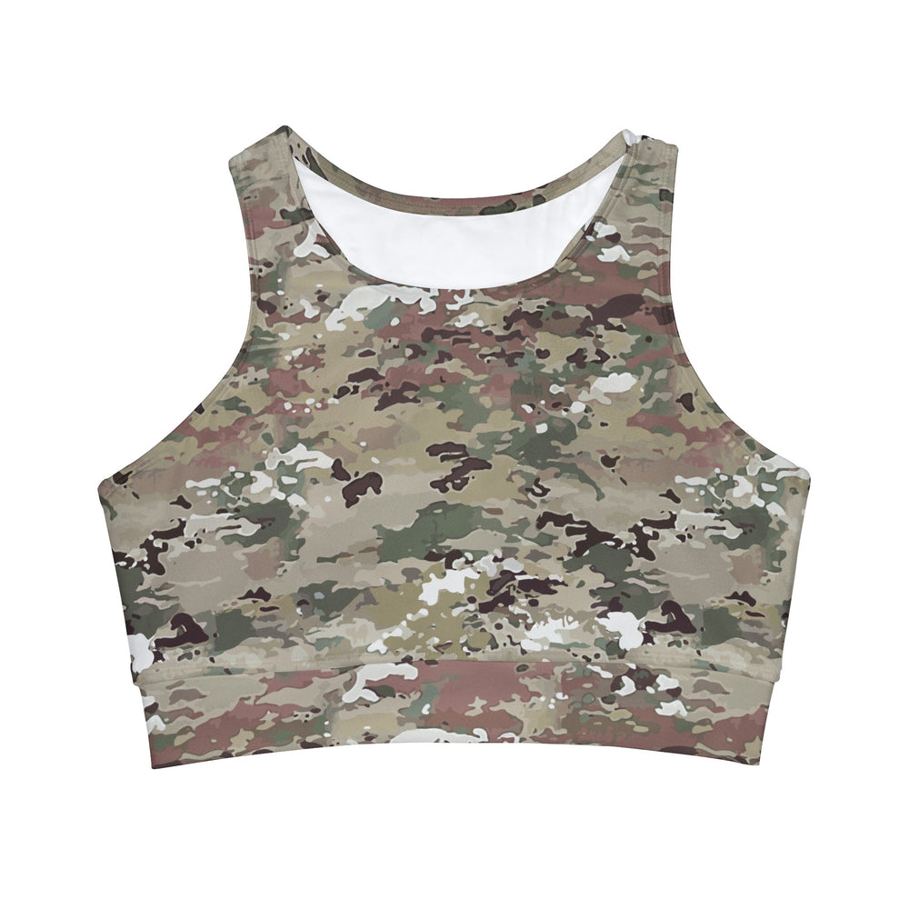 Scorpion Camouflage High Neck Crop Bikini Top By Equippage.com