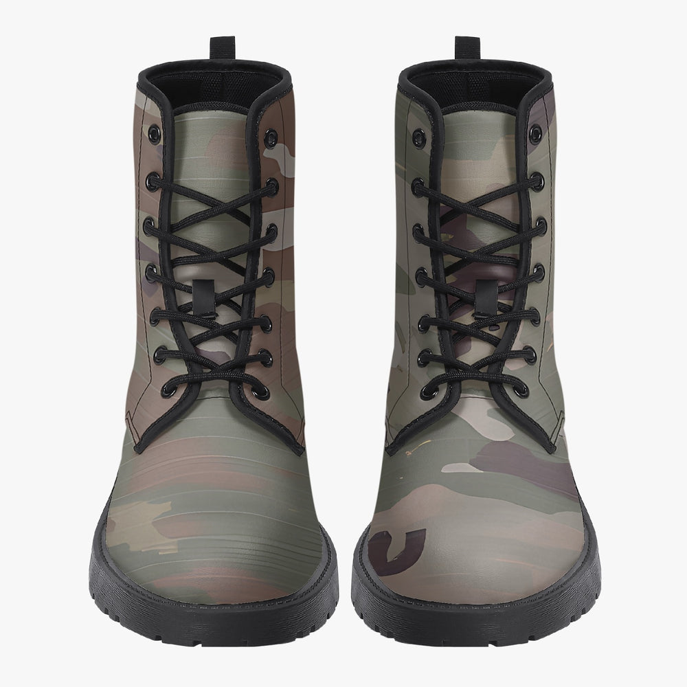 Scorpion Camouflage Trendy Leather Boots