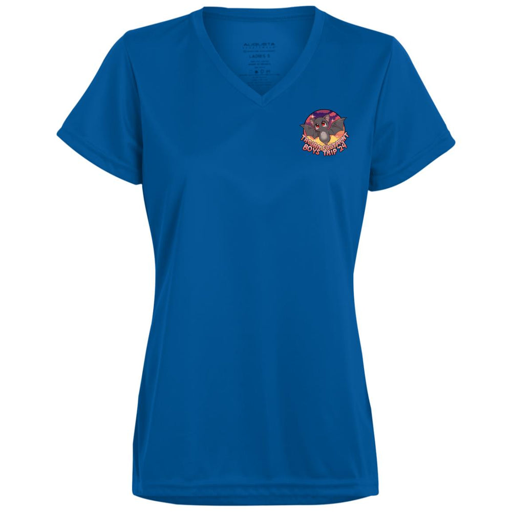 TFP Boys Trip Design on Ladies’ Moisture-Wicking V-Neck Tee by Equippage.com