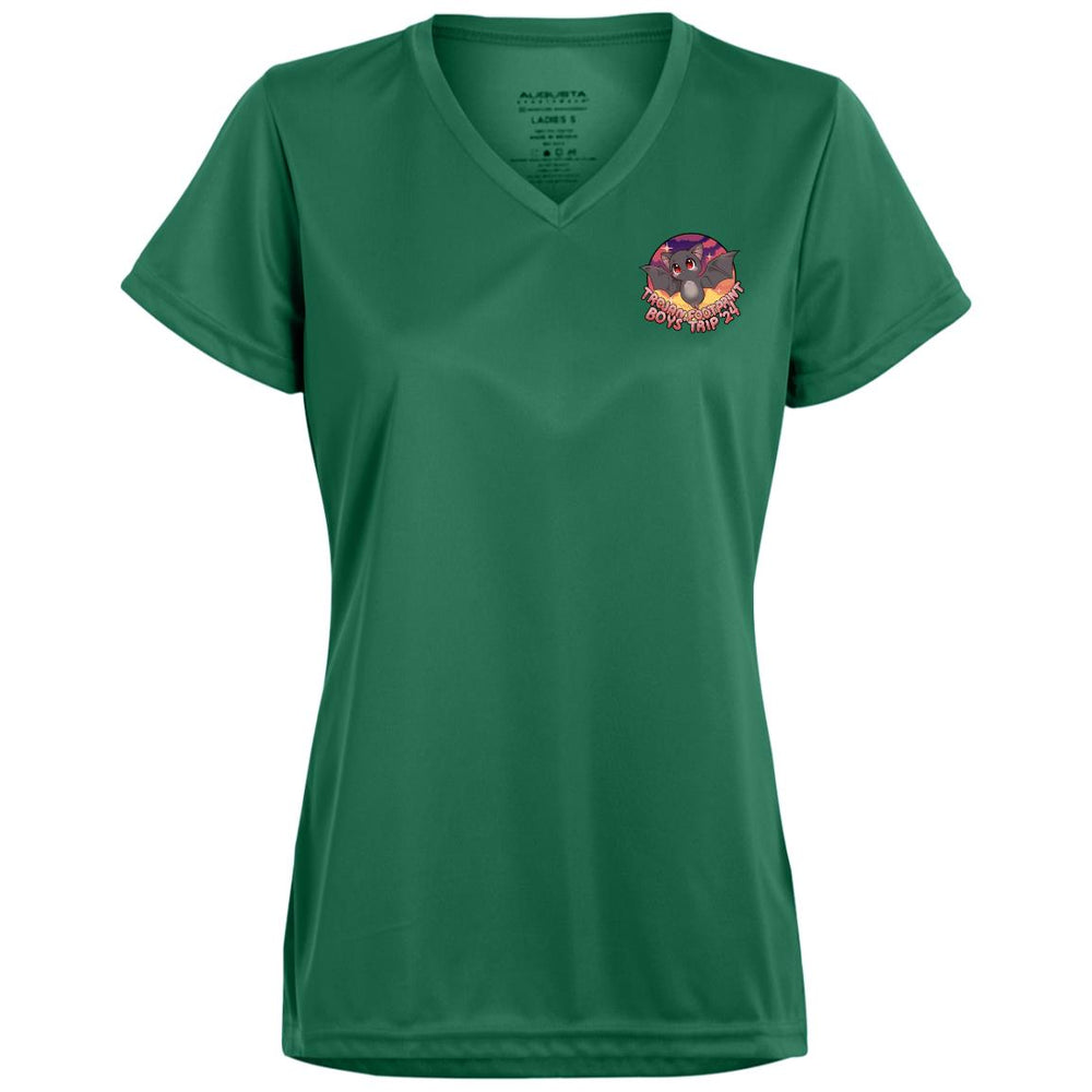 TFP Boys Trip Design on Ladies’ Moisture-Wicking V-Neck Tee by Equippage.com