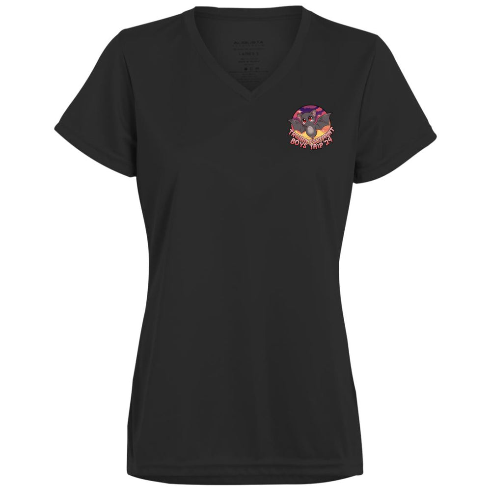TFP Boys Trip Design on Ladies’ Moisture-Wicking V-Neck Tee by Equippage.com