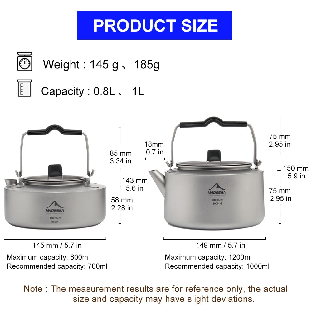 Widesea Camping Titanium Kettle
