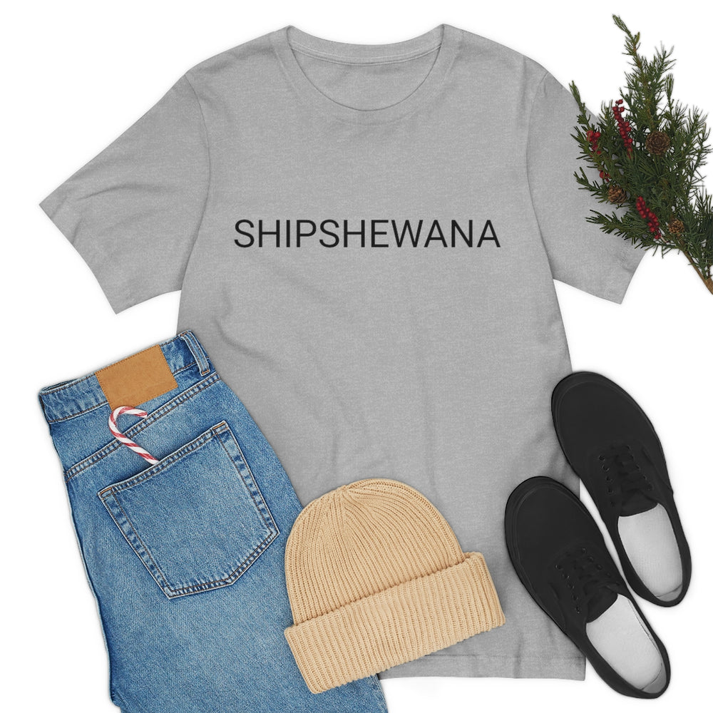 SHIPSHEWANA Indiana Unisex Jersey Short Sleeve Tee by Equippage.com