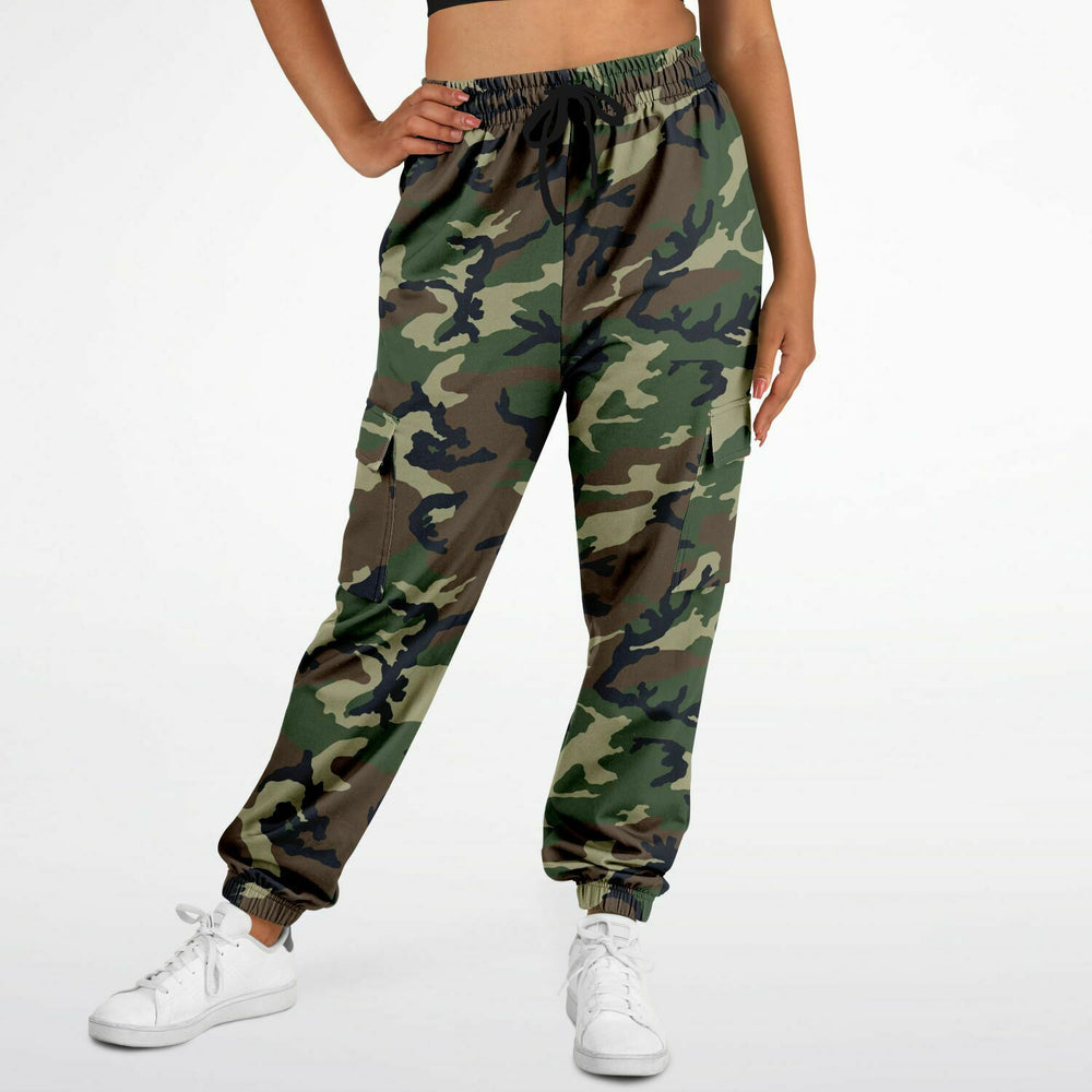 Equippage Woodland Camou Fashion Cargo Sweatpants