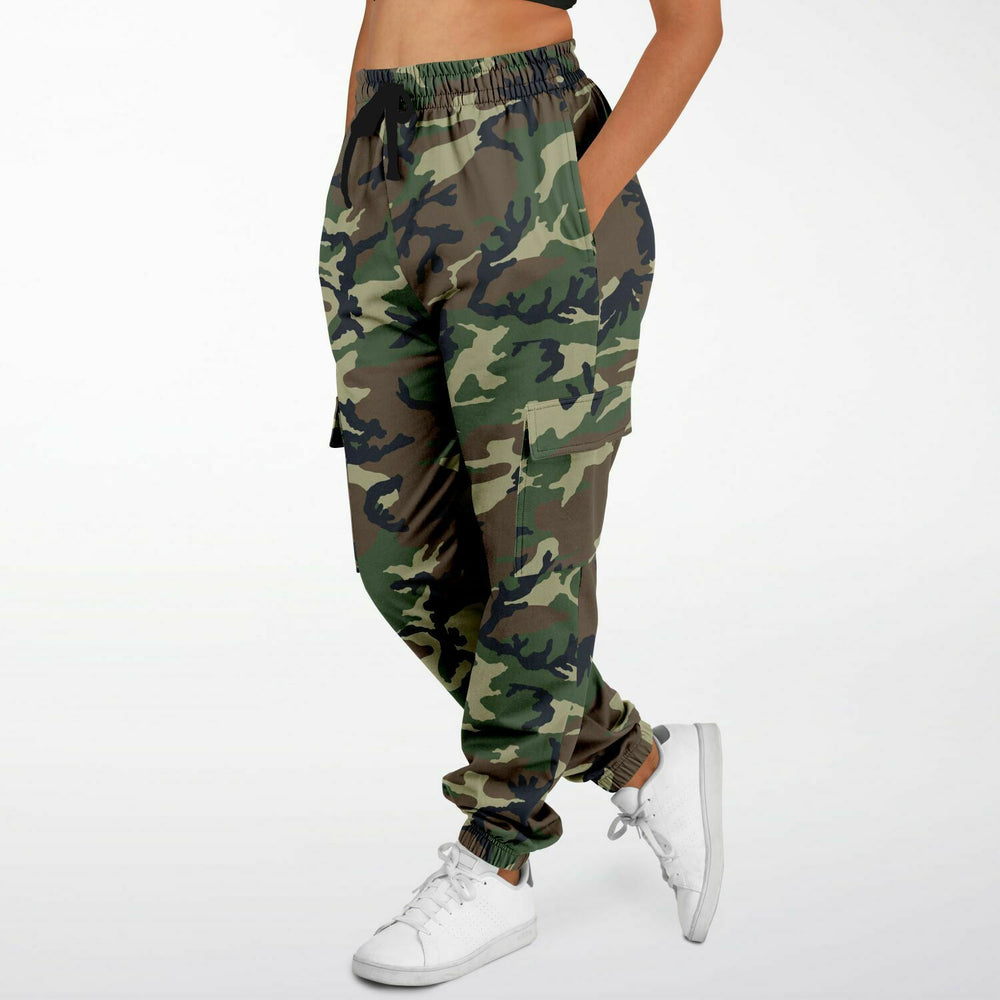 Equippage Woodland Camou Fashion Cargo Sweatpants