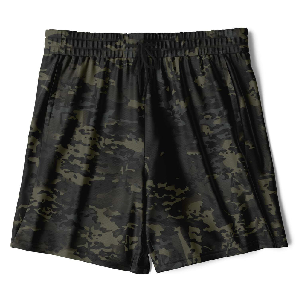 Equippage Men's 2-in-1 Black MultiCam Shorts