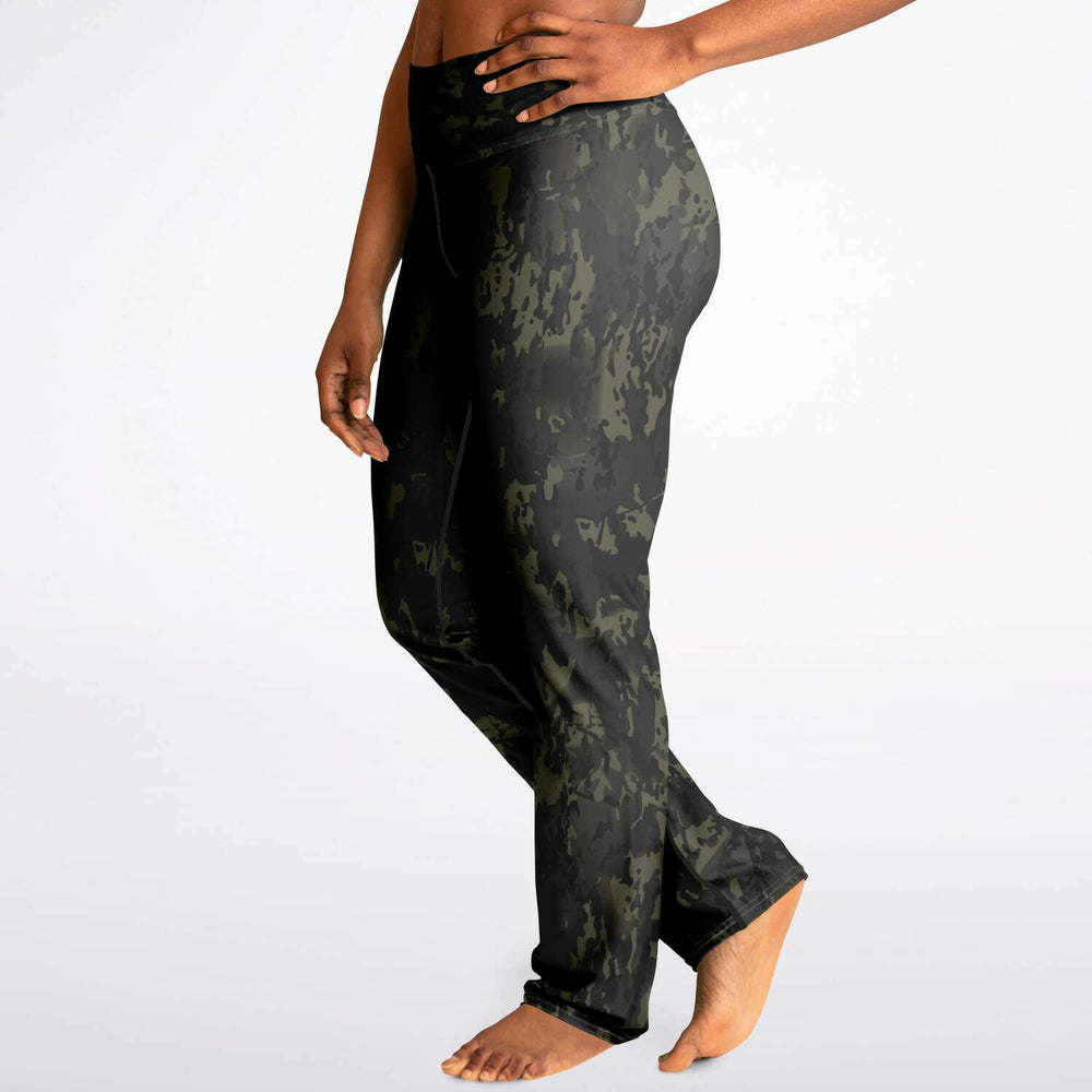 Equippage Black MultiCam Flare Leggings - AOP