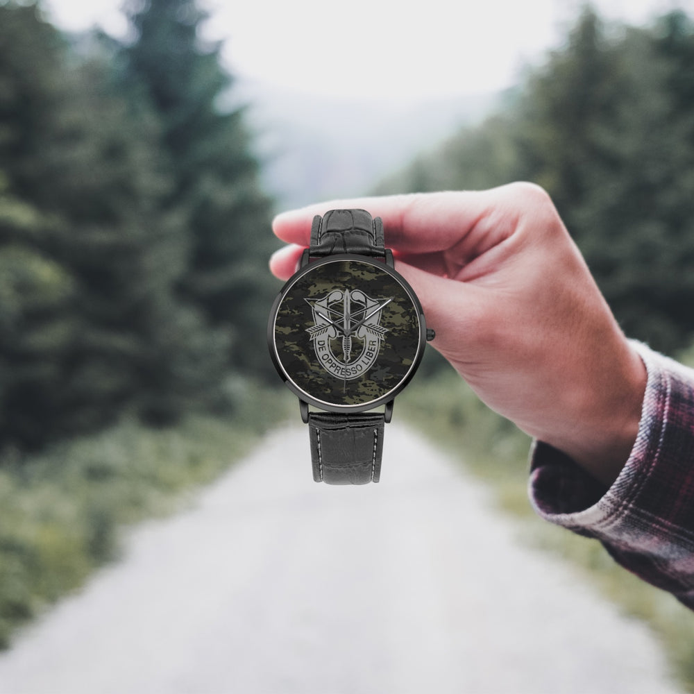 Equippage Black MultiCam Quartz watch