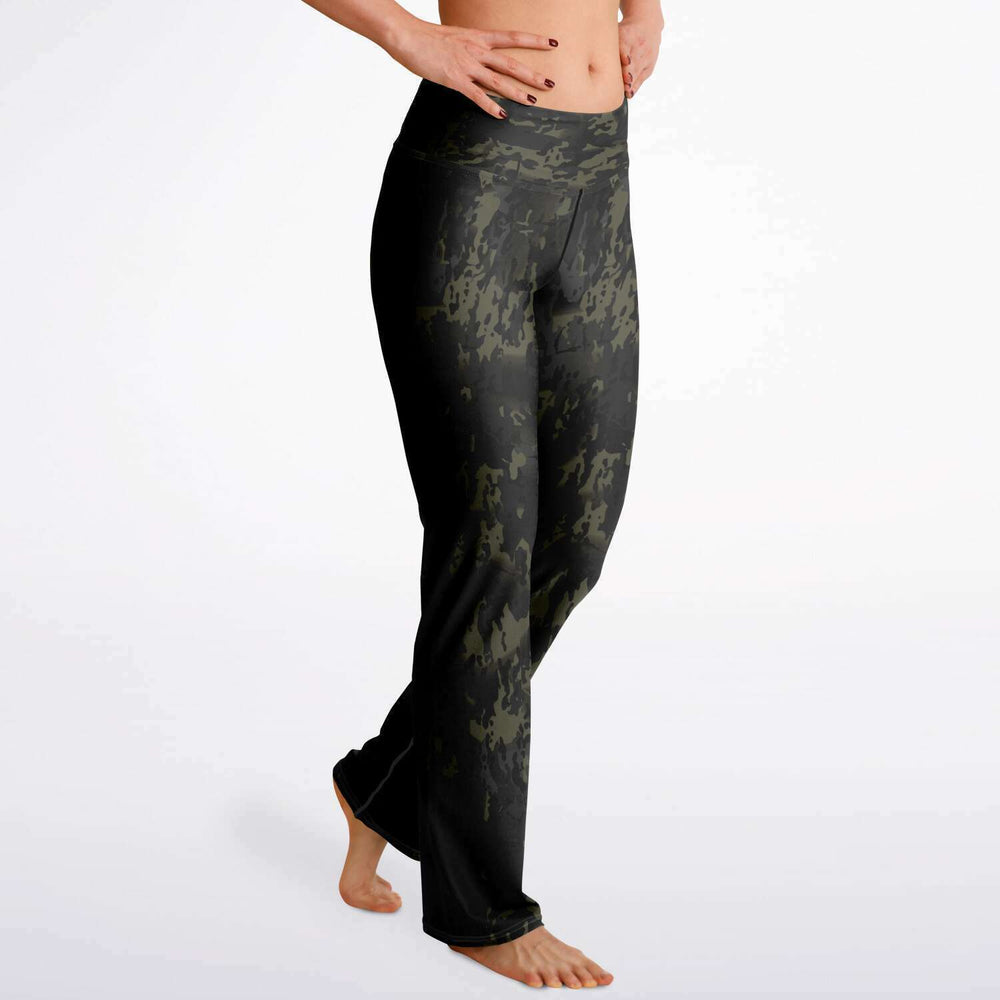 Equippage Black MultiCam Flare Leggings - AOP