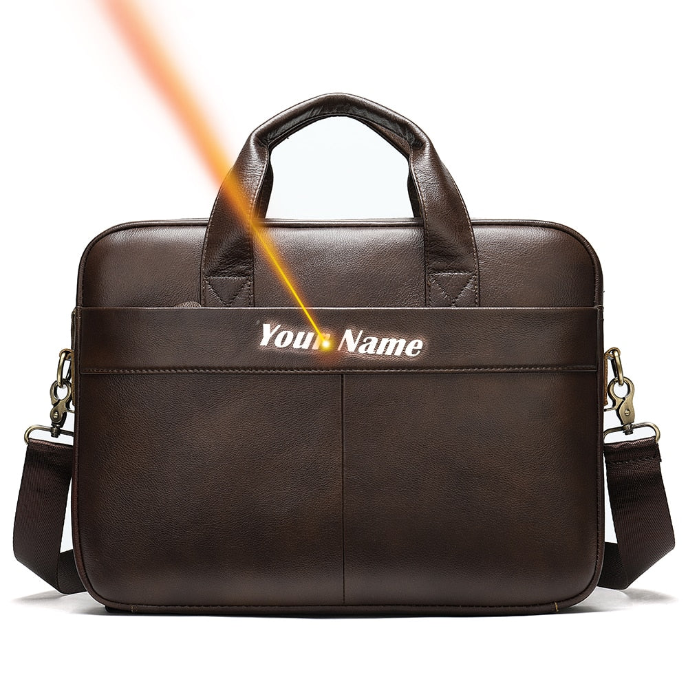 WESTAL Genuine Leather Messenger Bag