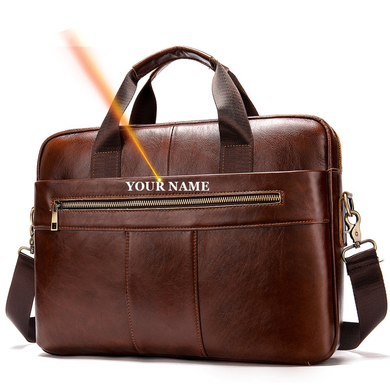 WESTAL Genuine Leather Messenger Bag