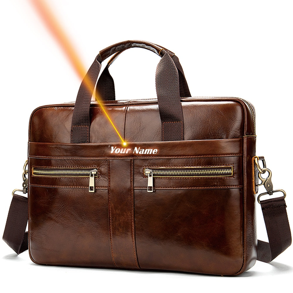 WESTAL Genuine Leather Messenger Bag