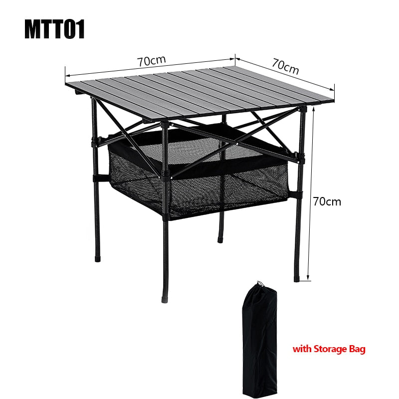 Outdoor Camping Table Aluminum Alloy Desk BBQ Foldable Tables Ultralight Picnic Table Folding Outdoor Desk Camping Gear