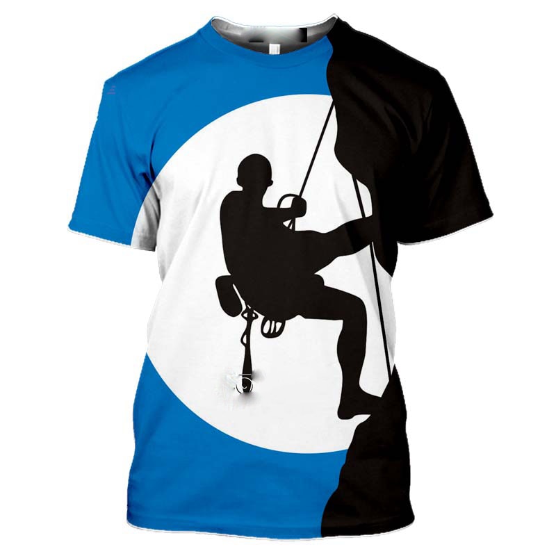 Outdoor Mountain Climbing 3D Print Unisex T-Shirts