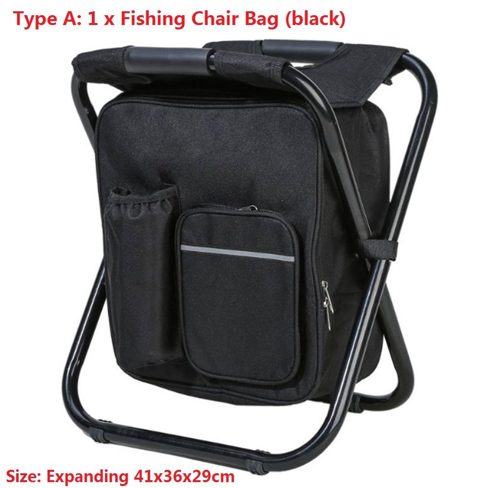 Outdoor Camping Fishing Chair Stool Portable Backpack Cooler Insulated Picnic Bag Hiking Seat