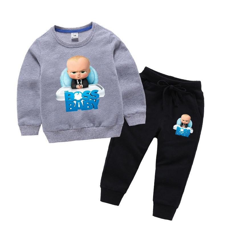 Girls Printed Sweatshirts Set