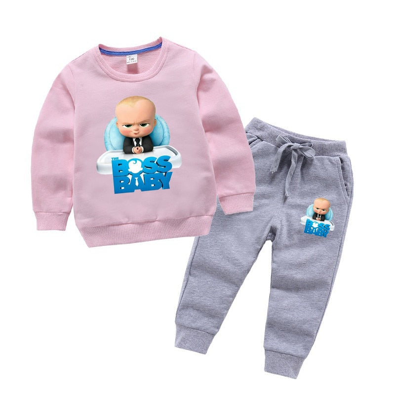 Girls Printed Sweatshirts Set