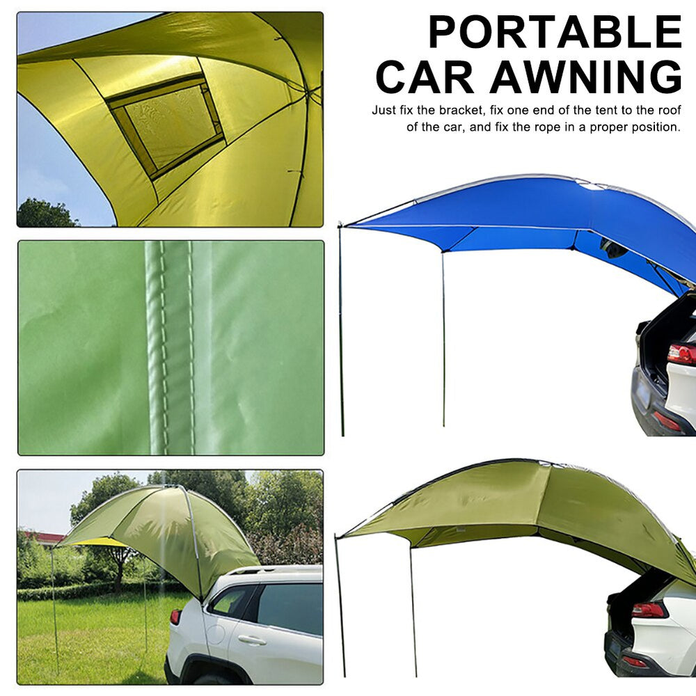 Car Awning Outdoor Camping SUV Car Trunk Tent Car Side Awning Roof Top Tent Awning Waterproof UV Tent Rooftop Tent Awning