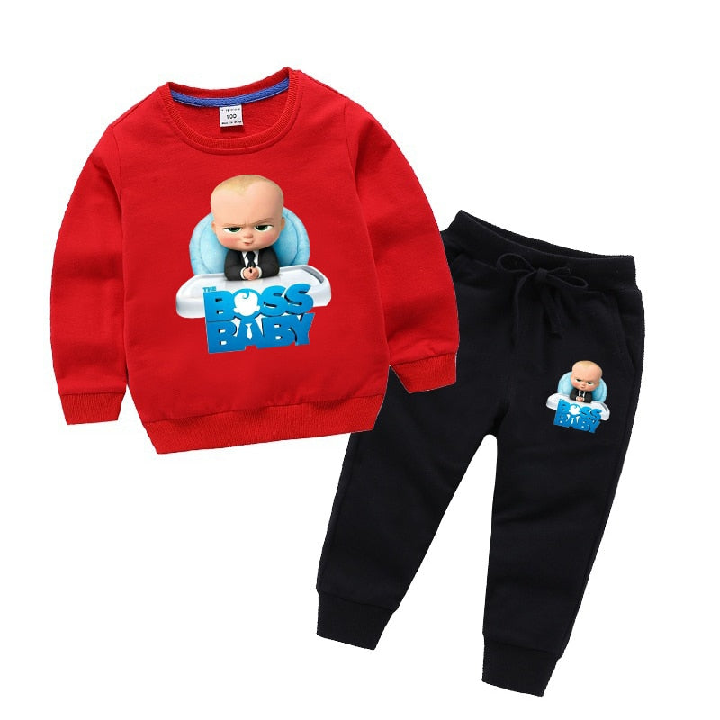 Boys Printed Sweatshirts Set