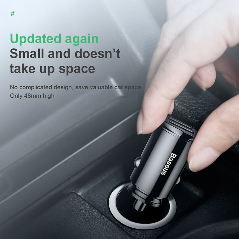 Baseus 30W USB Car Quick Charger 4.0 3.0