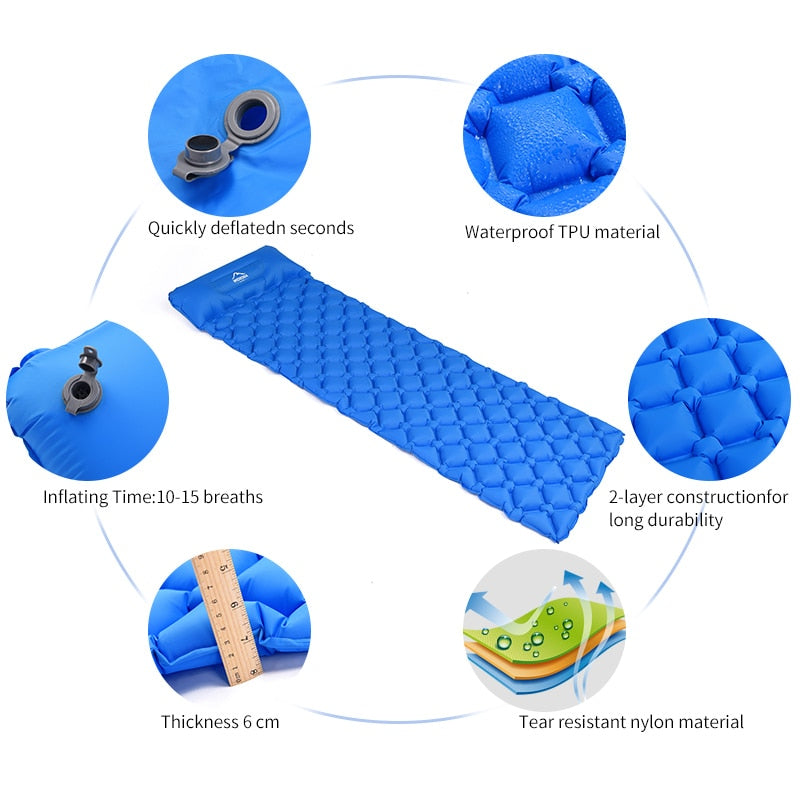 Widesea Camping Sleeping Pad Inflatable Air Mattresses