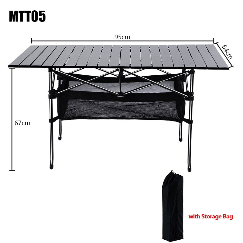 Outdoor Camping Table Aluminum Alloy Desk BBQ Foldable Tables Ultralight Picnic Table Folding Outdoor Desk Camping Gear