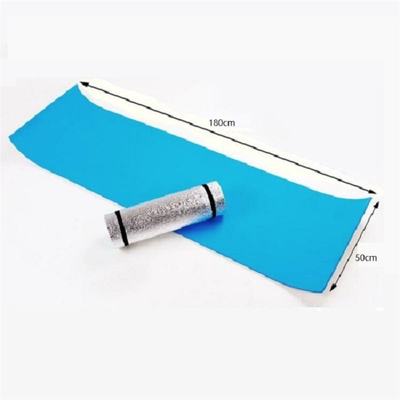Outdoor camping mattress picnic mat pads Aluminum Foil mat Camping Dampproof beach mat 180*50*0.6cm