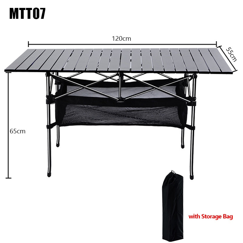 Outdoor Camping Table Aluminum Alloy Desk BBQ Foldable Tables Ultralight Picnic Table Folding Outdoor Desk Camping Gear