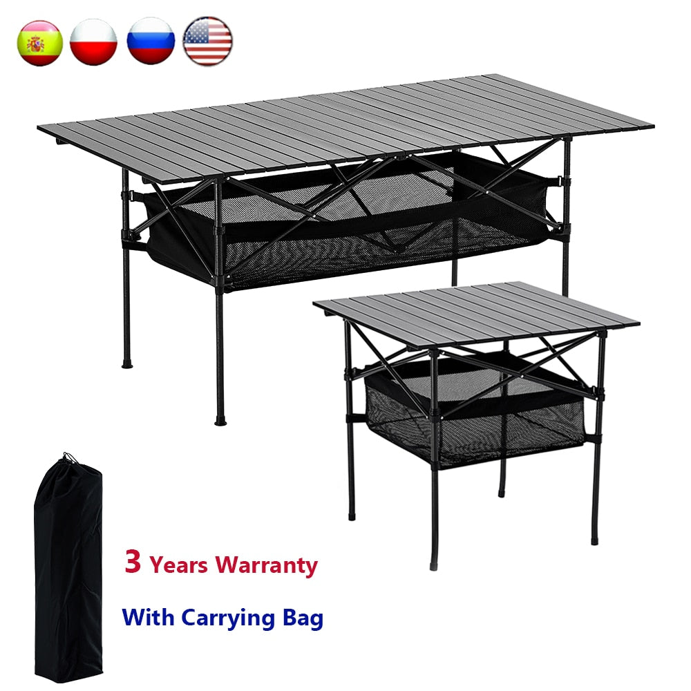 Outdoor Camping Table Aluminum Alloy Desk BBQ Foldable Tables Ultralight Picnic Table Folding Outdoor Desk Camping Gear