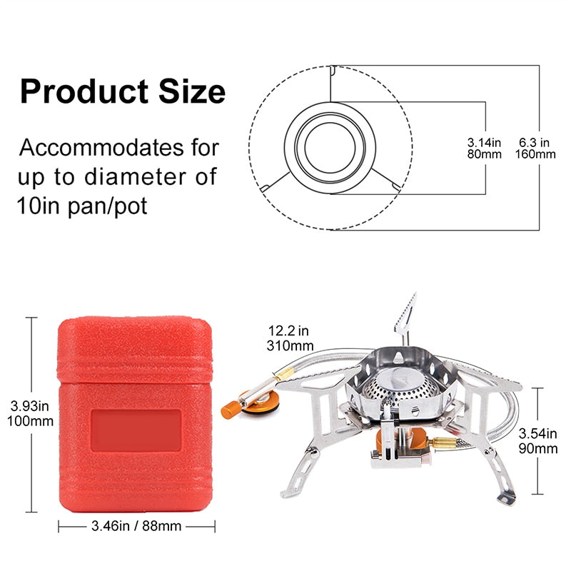 Widesea Outdoor Camping Wind Proof Gas Burner