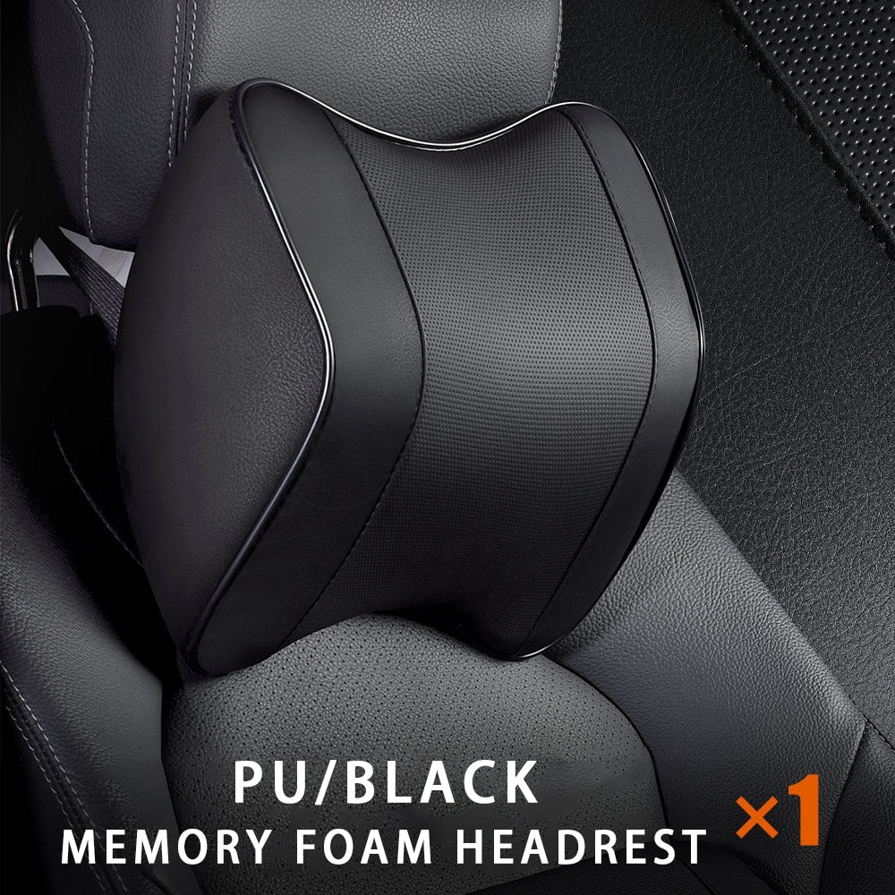 Car Neck Head Rest Support & Universal Lumbar