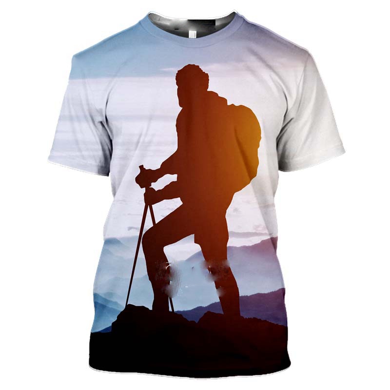 Outdoor Mountain Climbing 3D Print Unisex T-Shirts