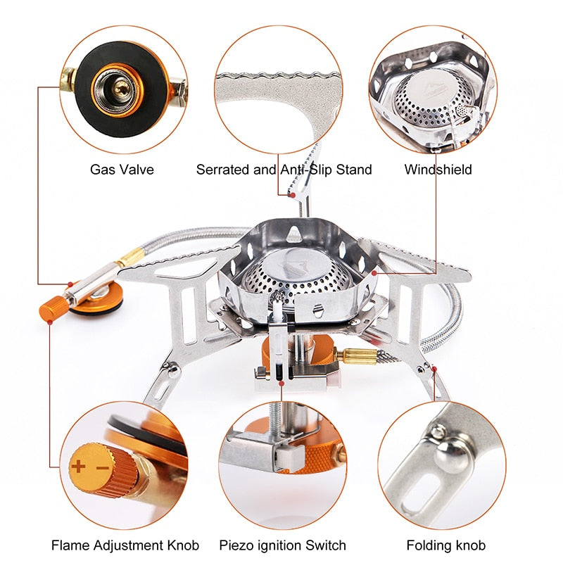 Widesea Outdoor Camping Wind Proof Gas Burner
