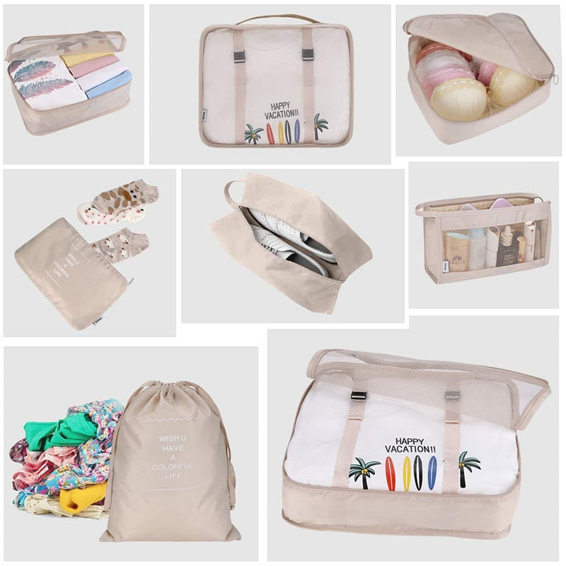 8-Piece Travel Packing Cube