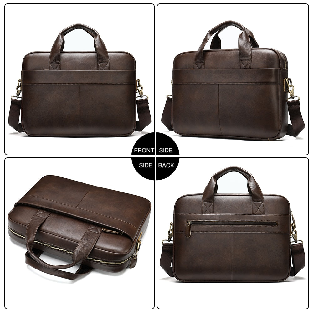 WESTAL Genuine Leather Messenger Bag