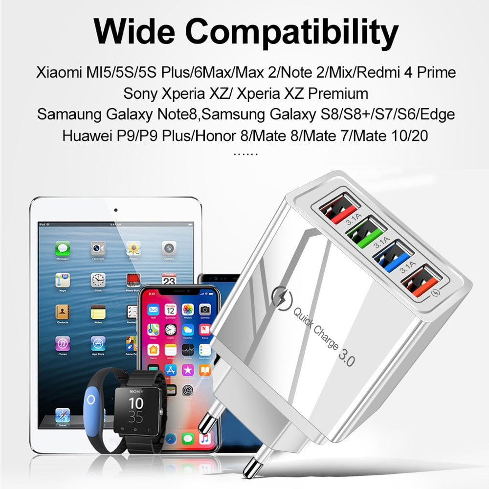 EU/US Plug USB Quick Charger 3.0