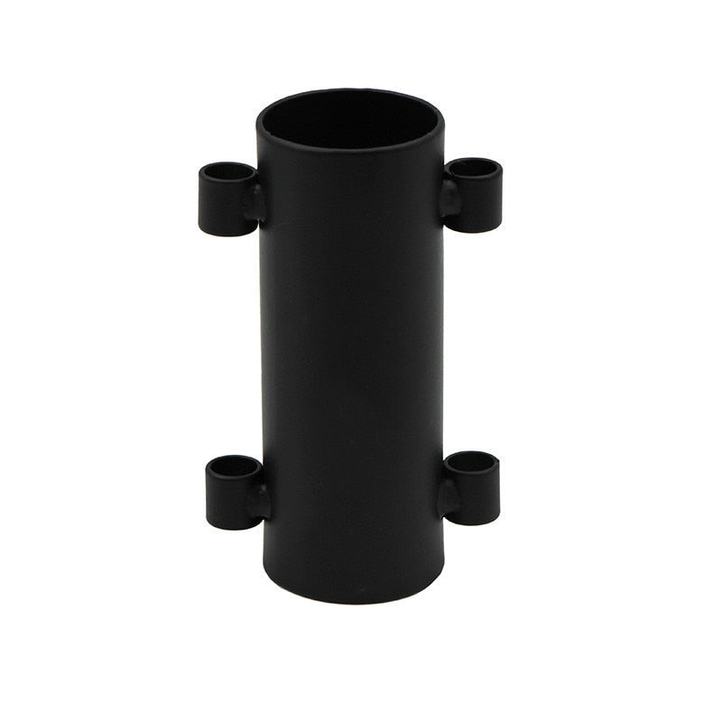 Awning Rod Holder Outdoor Camping Canopy Rod Iron Holder Fixed Tube Reinforced Windproof Tent Awning Pole Accessories